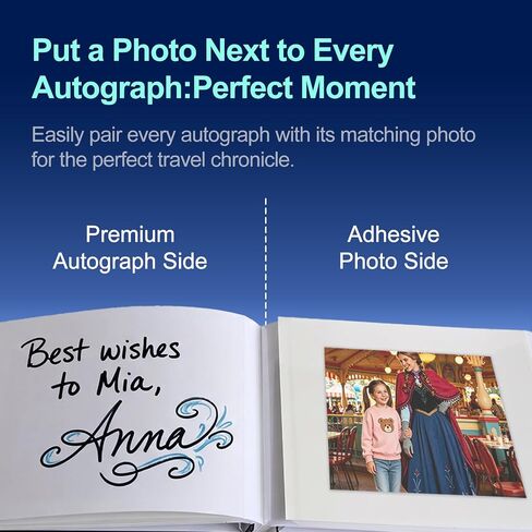 Disney Autograph Book & Photo Album with Built-in Pen Holder (Pen Not Included) – 2-in-1 Character Signature Book for Disney World & Disneyland, Holds 40 Autographs & 40 Photos in Saudi Arabia