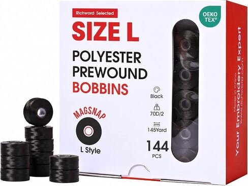 Poolin 144pcs Size L(SA155) Magsnap Bobbins for Embroidery Machine in Saudi Arabia