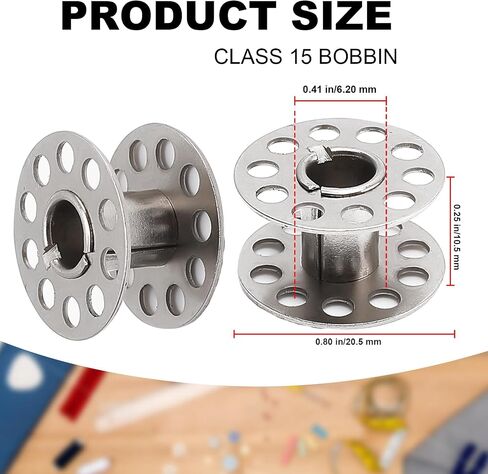Metal Class 15 Sewing Machine Bobbins, 28 PCS, Universal Replacement Parts in Kuwait