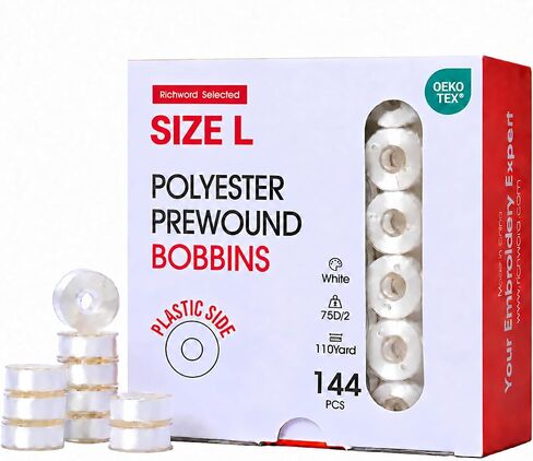 Poolin Size L(SA155) 75D/2(60WT) Plastic Embroidery Bobbins in Saudi Arabia