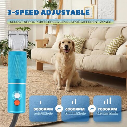 300W Dog Clippers for Grooming, with 3-Speed Control for 5/6/7K RPM in Saudi Arabia