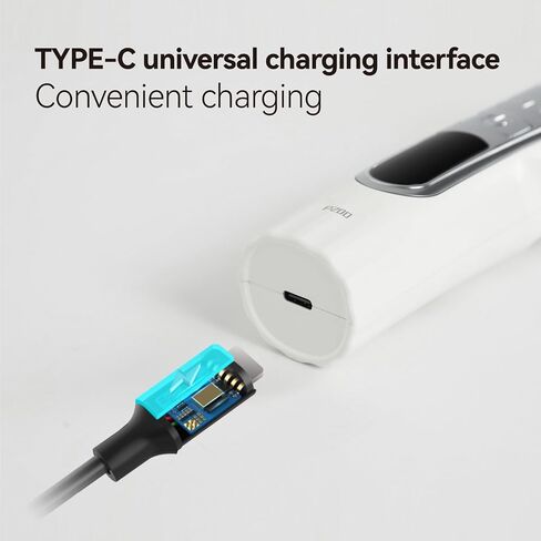 Professional Electric Dog Grooming Clippers, 5000mAh Battery, LCD Display, Type-C Charging, Silver P200 (Black, 5000mAh) in Kuwait