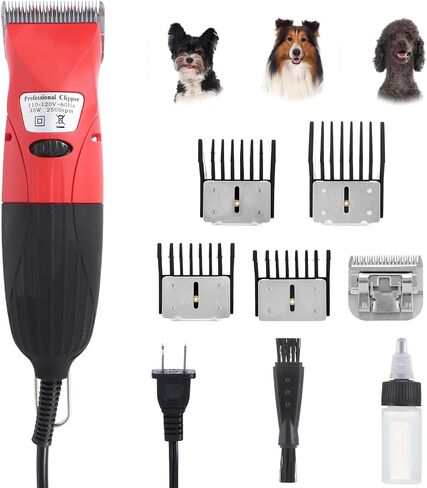 DUCKBOY 35W Pet Clipper Grooming Kit, 4 Interchangeable Blades, 3m Cable in Saudi Arabia