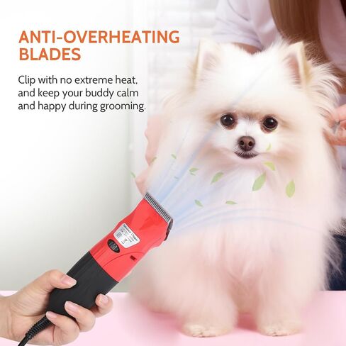 DUCKBOY 35W Pet Clipper Grooming Kit, 4 Interchangeable Blades, 3m Cable in Saudi Arabia