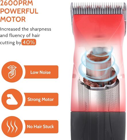 DUCKBOY 35W Pet Clipper Grooming Kit, 4 Interchangeable Blades, 3m Cable in Saudi Arabia