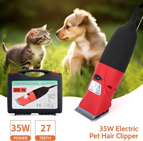 DUCKBOY 35W Pet Clipper Grooming Kit, 4 Interchangeable Blades, 3m Cable in Saudi Arabia