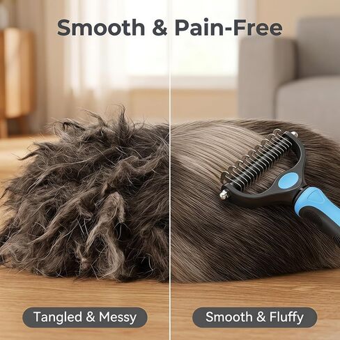 Pet Grooming Tools Kit for Dogs and Cats,4-in-One Home Pet Grooming Set,Includes Safety Scissors Set,Hair Removal Brush, Nail Clipper and File for Small Medium Large Dogs and Cats in Kuwait