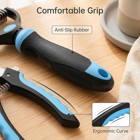 Pet Grooming Tools Kit for Dogs and Cats,4-in-One Home Pet Grooming Set,Includes Safety Scissors Set,Hair Removal Brush, Nail Clipper and File for Small Medium Large Dogs and Cats in Kuwait