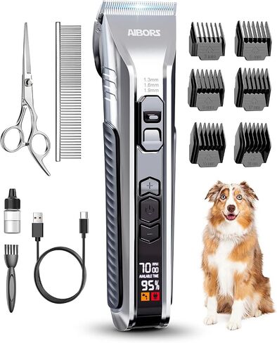 Dog Grooming Kit - Dog Clippers for Grooming Silver in Kuwait