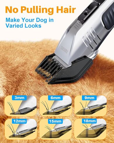 Dog Grooming Kit - Dog Clippers for Grooming Silver in Kuwait