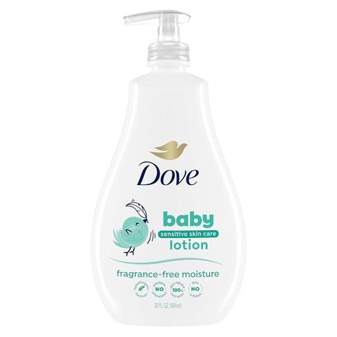 Baby Dove Face and Body Lotion for Sensitive Skin Moisture Fragrance-Free Baby Lotion 20 oz in Kuwait