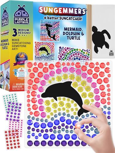 SunGemmers Suncatcher Kits for Kids, No Mess Crafts for 5 Year Old Girls in Saudi Arabia