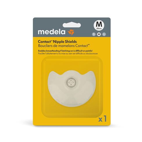 Medela Contact Nipple Shield, 20mm Small, Nippleshield for Breastfeeding with Latch Difficulties or Flat or Inverted Nipples, Made Without BPA in Kuwait