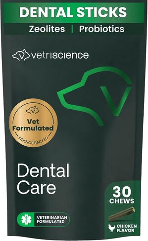 VetriScience Dental Care Chews for Dogs, Chicken ed, 30 Count in Kuwait