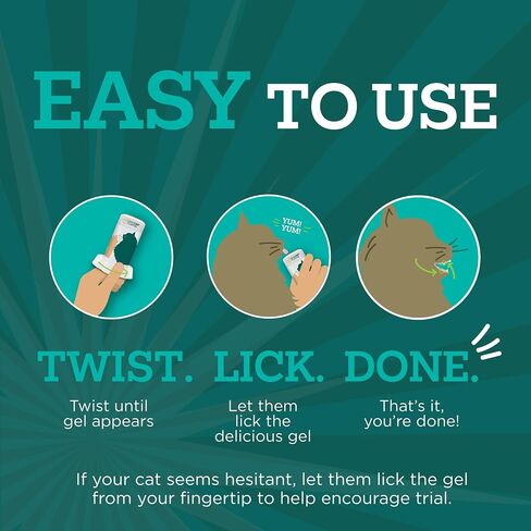 Twist + Lick Brush Free Dental Gel for Cats, 30 Day Supply, Fresh Breath in Kuwait