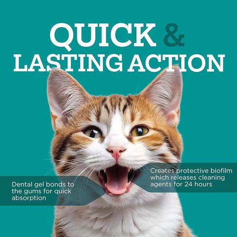 Twist + Lick Brush Free Dental Gel for Cats, 30 Day Supply, Fresh Breath in Kuwait