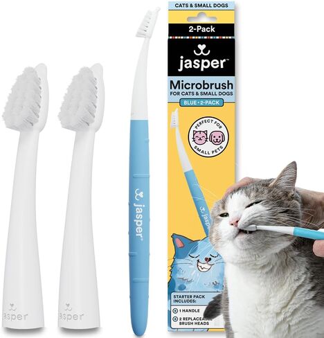 Jasper Microbrush Cat Toothbrush, Vet Approved for Felines & Small Dogs in Kuwait