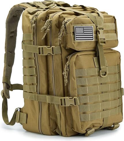 حقيبة ظهر QT&QY 45L عسكرية تكتيكية من Molle Army Assault Pack 3 أيام حقيبة ظهر للتنزه سيرًا على الأقدام والتنزه... in Kuwait