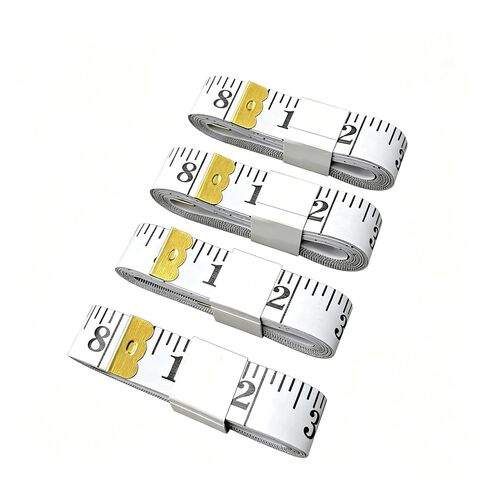 2 Pack Soft Tape Measure Double Scale 120-inch/300cm, Fabric Craft Tape Measure & Medical Body Measurement, Sewing Flexible Vinyl Ruler & Measuring Tape for Body Weight Loss (White) (White*2) in Kuwait