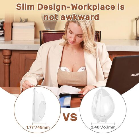 NCVI Breast Milk Collector, Milk Catcher, Breast Shells Protect Sore Nipples for Breastfeeding, Reusable Breastmilk Saver, Wearable Nursing Cups, Letdown Catch Discreet, BPA Free, 2.3oz/70ml, 1PIC in Saudi Arabia