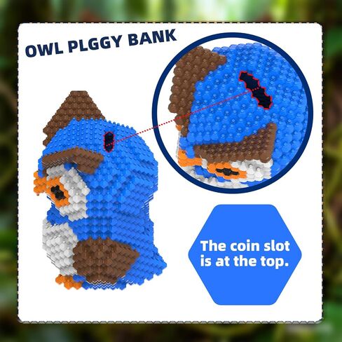 KADELE Owl Building Block Set, 548 Pieces, Adults Challenging STEM Block Decorations, Miniature 3D Educational Toys for Ages 16 and Above in Saudi Arabia