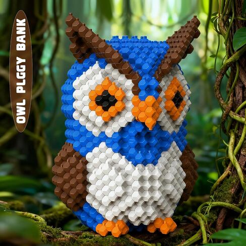 KADELE Owl Building Block Set, 548 Pieces, Adults Challenging STEM Block Decorations, Miniature 3D Educational Toys for Ages 16 and Above in Saudi Arabia