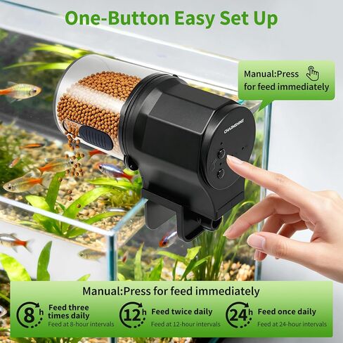Automatic Fish Feeder for Aquarium One-Touch Easy Setup with 8/12/24 Timers in Kuwait