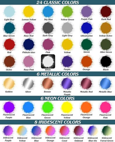 Roizefar Airbrush Paint, 44 Colors with 6 Thinner for Models & Crafts in Kuwait