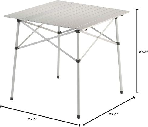 Coleman Outdoor Compact Folding Table, Sturdy Aluminum Camping Table with Snap-Together Design, Seats 4 & Carry Bag Included; Great for Camping, Tailgating, Grilling, & More in Kuwait