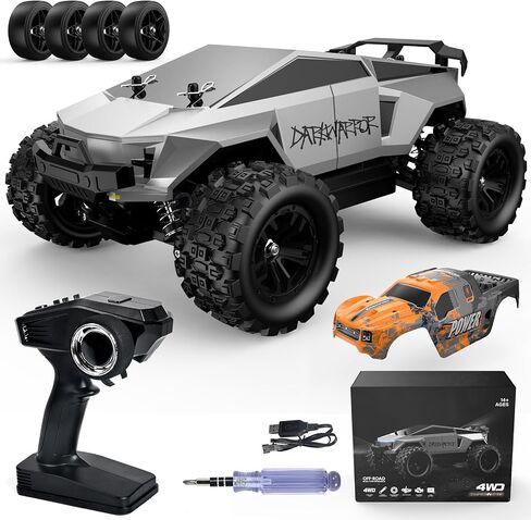 kolegend 2-in-1 RC Cyber Monster Truck & Drift Car for Adults 1/18 Scale 4WD 40KM/H All-Terrain Fast RC Car with 2.4Ghz Radio, 2 Batteries & 2 PVC Shells RTR in Saudi Arabia