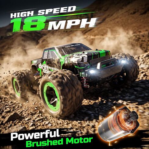 HOLYFUN 18 MPH RC Car, 4WD All-Terrain High Speed Off-Road Remote Control Truck 1:18 Scale in Saudi Arabia