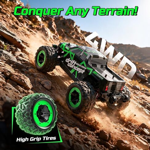 HOLYFUN 18 MPH RC Car, 4WD All-Terrain High Speed Off-Road Remote Control Truck 1:18 Scale in Saudi Arabia