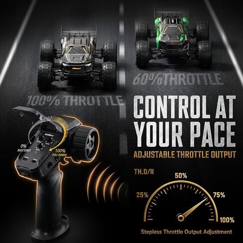 UDIRC 1/14 Brushless RC Cars, Fast RC Max 40mph, 3 Batteries, 4WD Off Road in Kuwait