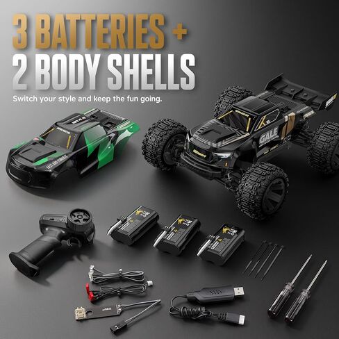 UDIRC 1/14 Brushless RC Cars, Fast RC Max 40mph, 3 Batteries, 4WD Off Road in Kuwait