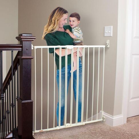 Toddleroo by North States Tall Easy Swing & Lock Baby Gate Series 2: Easy one-Handed Operation Security Latch. Hardware Mount. Fits Openings 28.68" - 47.85" Wide (36" Tall, Warm White) in Saudi Arabia