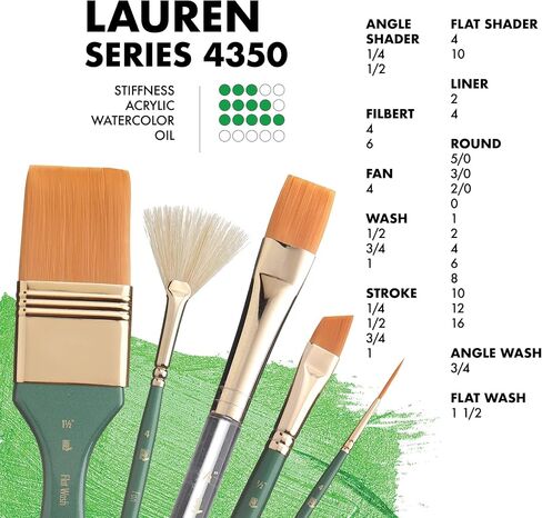 Princeton Lauren Paintbrush, Size 4, Evergreen in Kuwait