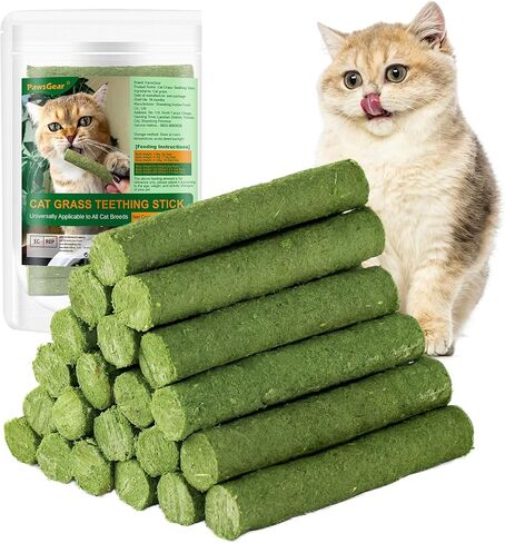 120g/4.23oz Cat Grass Teething Stick Hairballs,Chew Sticks for Cats,Catnip Toys Sticks Indoor Kitten Chew Stick in Kuwait