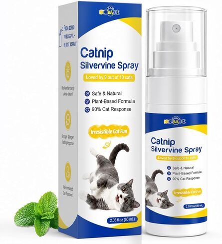 Catnip Spray for Cats with Silvervine,Loved by 9 Out of 10 Cats in Saudi Arabia