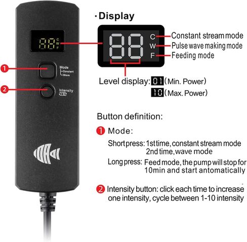 Nano Return Pump for Saltwater Aquarium Sump, Small Water Pump, DC 12V with Controller, 185GPH (700L/H), 9 Watts, Indoor Use in Saudi Arabia
