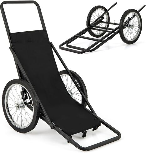 Goplus® Folding Deer Game Cart Larger Capacity 500lbs Hauler Utility Gear Dolly Cart Hunting Accessories in Kuwait