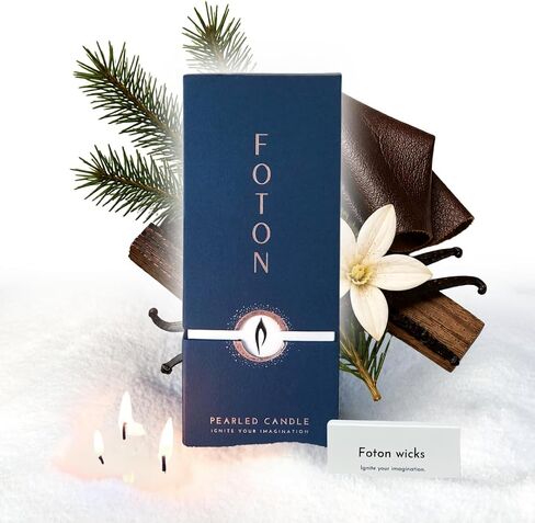 Foton Pearled Candle Sand 18 Oz Leather Lodge Scented Sand Wax Candle Powder in Kuwait