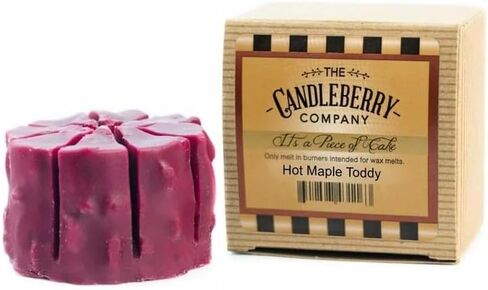 Candleberry Hot Maple Toddy Scented Candle Melts | Highly Scented Soy Blend Wax Melts for Candle Warmers | Maple Honey Tart Wax Melts | Cake Shaped Wax Melts Made in USA | 30hour Burn Time in Kuwait