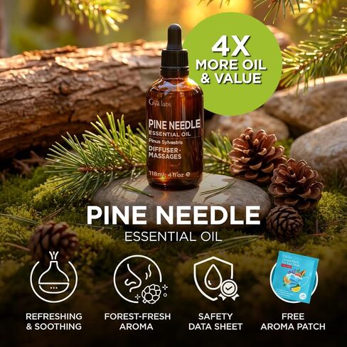 100% Pure Pine Essential Oil for Skin & Diffuser - 4 Fl Oz in Kuwait