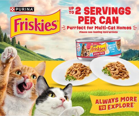 Friskies Purina Tasty Treasures Cat Food, Prime Filets Variety, (12) 5.5 oz in Saudi Arabia
