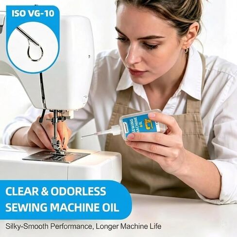 Sewing Machine Oil Bundle, 1 oz Precision Oiler + 128 oz Bulk Refill, Clear Odorless Non-Staining Low-Viscosity Machine Oil for Sewing Machines, Sergers, Embroidery, Quilting & Industrial Use in Kuwait