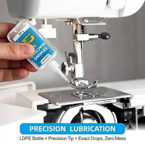 Sewing Machine Oil Bundle, 1 oz Precision Oiler + 128 oz Bulk Refill, Clear Odorless Non-Staining Low-Viscosity Machine Oil for Sewing Machines, Sergers, Embroidery, Quilting & Industrial Use in Kuwait