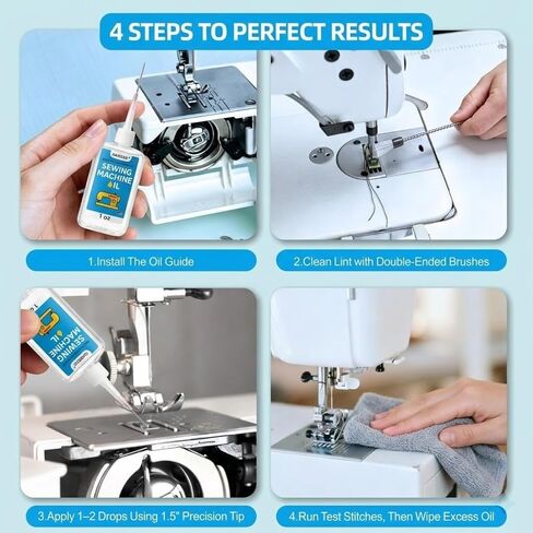 Sewing Machine Oil Bundle, 1 oz Precision Oiler + 128 oz Bulk Refill, Clear Odorless Non-Staining Low-Viscosity Machine Oil for Sewing Machines, Sergers, Embroidery, Quilting & Industrial Use in Kuwait