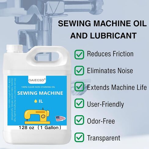 Sewing Machine Oil Bundle, 1 oz Precision Oiler + 128 oz Bulk Refill, Clear Odorless Non-Staining Low-Viscosity Machine Oil for Sewing Machines, Sergers, Embroidery, Quilting & Industrial Use in Kuwait