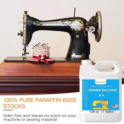 Sewing Machine Oil Bundle, 1 oz Precision Oiler + 128 oz Bulk Refill, Clear Odorless Non-Staining Low-Viscosity Machine Oil for Sewing Machines, Sergers, Embroidery, Quilting & Industrial Use in Kuwait