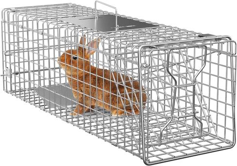 ZENY Live Animal Trap Cage Steel Cage Catch Release Humane Rodent Cage for Small Live Rat Squirrel Raccoon and Similar-Sized Animals, 24inch in Saudi Arabia